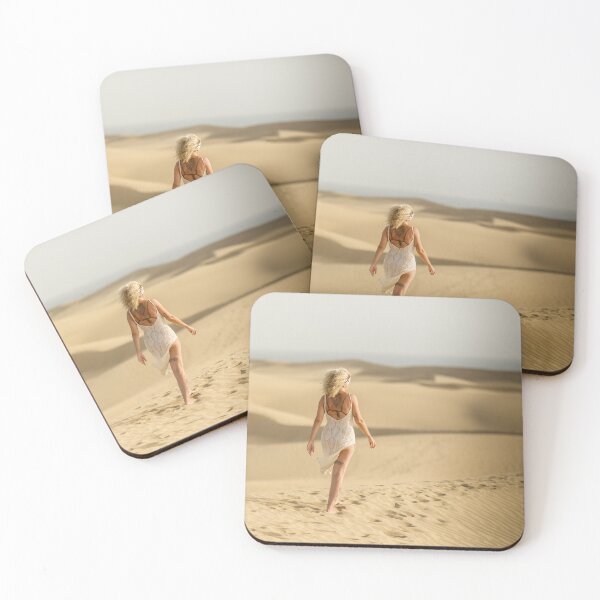 Item preview, A blonde woman observes the dunes of Maspalomas designed and sold by ewawrona.