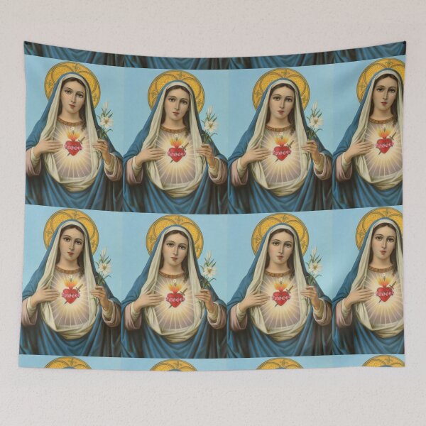 Item preview, Heart of Mary Virgin Mary Art Mother of God Our Lady Picture Holy Mother of Jesus designed and sold by tanabe.