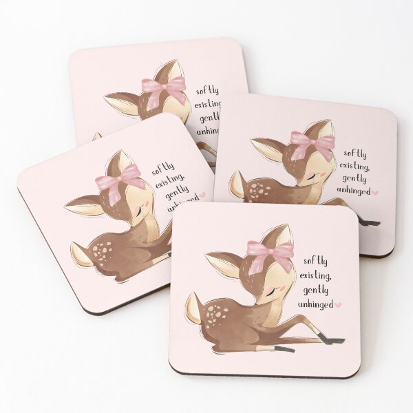 Item preview, Softly Existing Gently Unhinged Cute Deer designed and sold by AESTHETISCAPES.