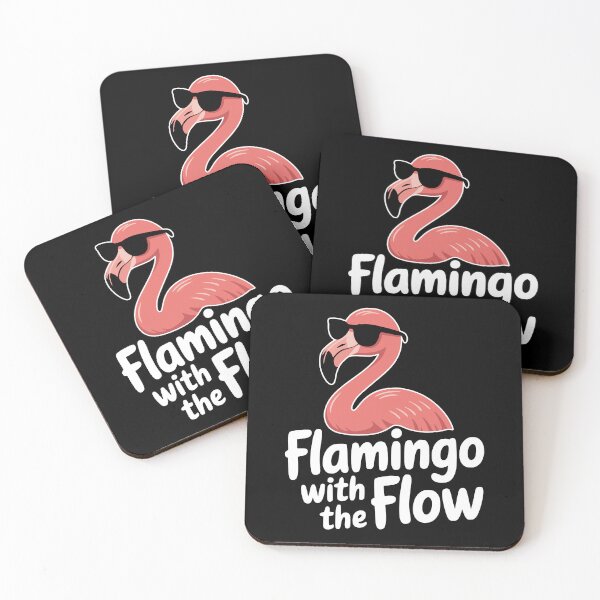 Item preview, Flamingo With the Flow! Funny Flamingo Pun designed and sold by PMCreative.