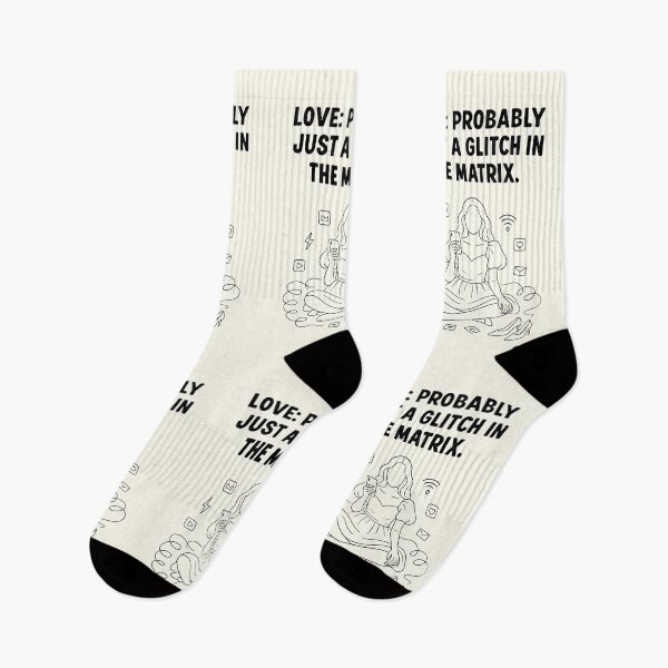 Item preview, Love Is a Glitch Poster | Relatable Deadpan Romance Quote Wall Art designed and sold by AptSEVENTY3.