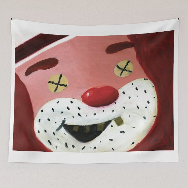 Item preview, Creepy Clown Face Oil Painting - Dark Carnival Art with X Eyes - Bamboozle Inspired designed and sold by ToffDesigns.