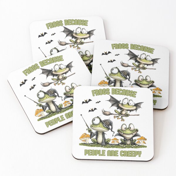 Item preview, Creepy Cute Halloween Frogs – Funny Witch & Vampire Frog Design designed and sold by LEYGRAA.