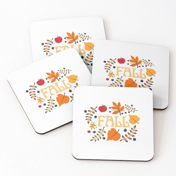 Item preview, FALL Typography - Autumn Leaves & Apple Design designed and sold by Colorful-Garden.