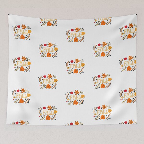 Item preview, FALL Typography - Autumn Leaves & Apple Design designed and sold by Colorful-Garden.