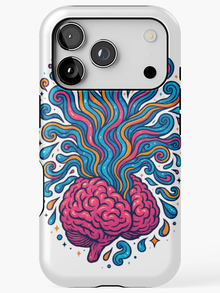 Thumbnail 1 of 4, iPhone Case, Exploding Mind designed and sold by SebbanArts.