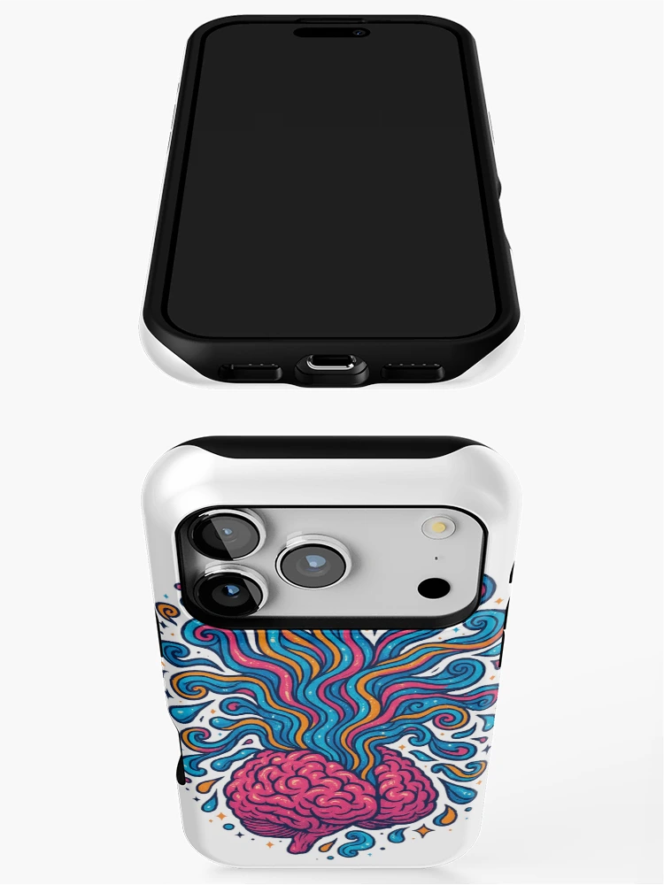Thumbnail 3 of 4, iPhone Case, Exploding Mind designed and sold by SebbanArts.