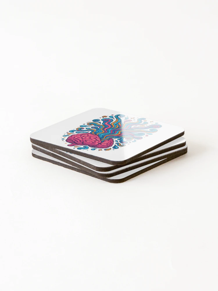 Thumbnail 4 of 5, Coasters (Set of 4), Exploding Mind designed and sold by SebbanArts.