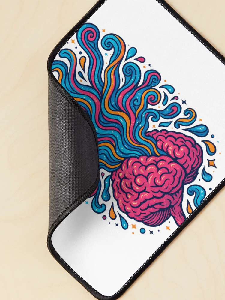 Thumbnail 2 of 5, Mouse Pad, Exploding Mind designed and sold by SebbanArts.