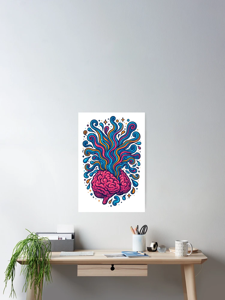 Thumbnail 2 of 3, Poster, Exploding Mind designed and sold by SebbanArts.