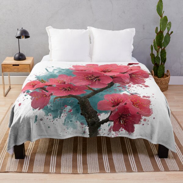 Item preview, Cherry Blossom Branch - Watercolor Floral Painting Art designed and sold by Melody Splash.