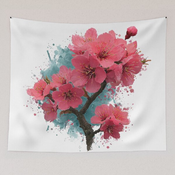 Item preview, Cherry Blossom Branch - Watercolor Floral Painting Art designed and sold by Melody Splash.