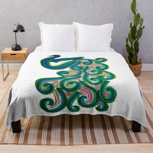 Item preview, Vibrant Peacock Swirl – Abstract Boho Art designed and sold by BulletKitty82.