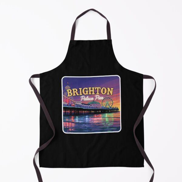 Item preview, Brighton Palace Pier at Dusk Retro Travel Poster designed and sold by Digital Dreams Arts.