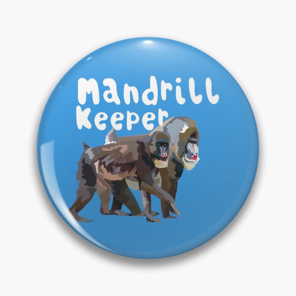 Item preview,  M is for Mandrill,Mandrill Illustration – Colourful African Primate Wildlife Art designed and sold by PrettylittlepastelUk.