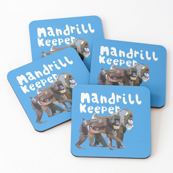 Item preview,  M is for Mandrill,Mandrill Illustration – Colourful African Primate Wildlife Art designed and sold by PrettylittlepastelUk.