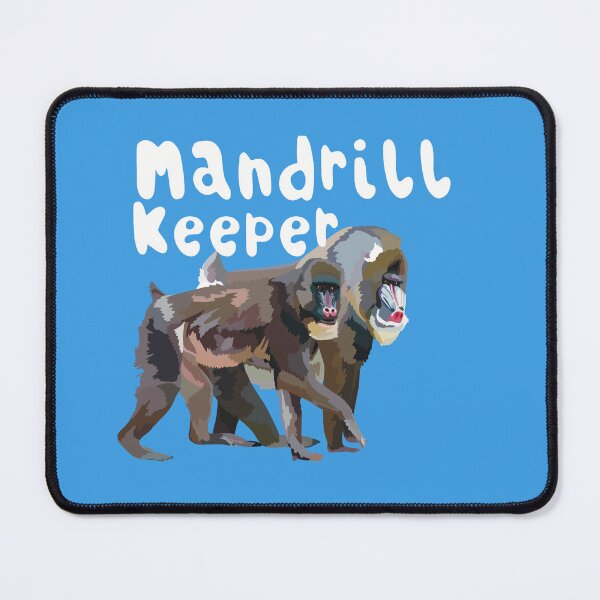 Item preview, M is for Mandrill,Mandrill Illustration – Colourful African Primate Wildlife Art designed and sold by PrettylittlepastelUk.