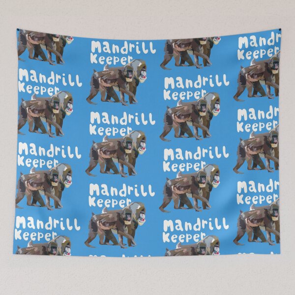 Item preview,  M is for Mandrill,Mandrill Illustration – Colourful African Primate Wildlife Art designed and sold by PrettylittlepastelUk.