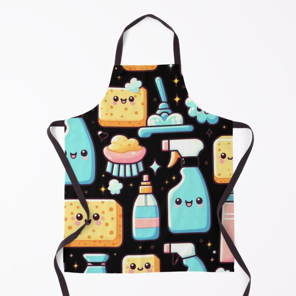 Item preview, Kawaii Cleaning Supplies Pattern – Happy Housekeeping designed and sold by Cuteartistbe.