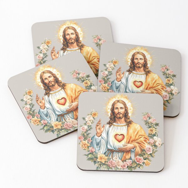 Item preview, Jesus Sacred Heart of God Blessing Religious Christian Catholic designed and sold by tanabe.