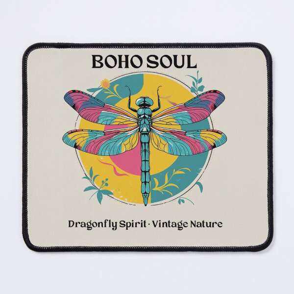 Item preview, "Colorful dragonfly in boho vintage style" designed and sold by PictorGraf.