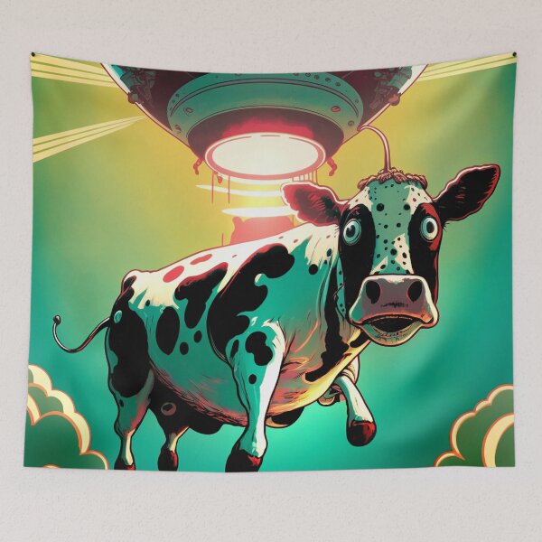 Item preview, WE ARE HERE! - Aliens in Balloons - UFO- Alien  designed and sold by CleverCulture.
