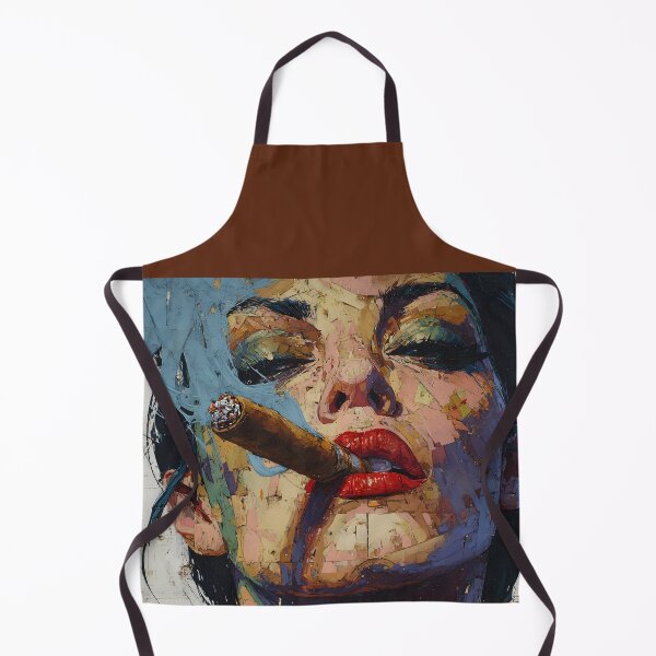 Item preview, Woman Exuding Confidence and Smoke - A Bold Abstract Portrait of Rebellion Music and Vibrant Expression designed and sold by OlfactoART Studio.