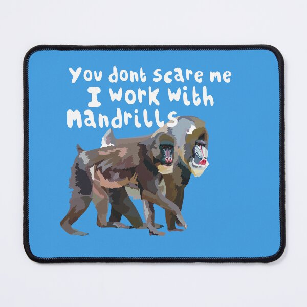 Item preview, M is for Mandrill,Mandrill Illustration – Colourful African Primate Wildlife Art designed and sold by PrettylittlepastelUk.