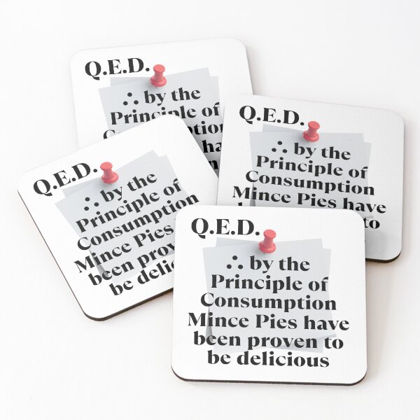 Item preview, Q.E.D. Mince Pies are Delicious. designed and sold by MPC-Mince-Pies.