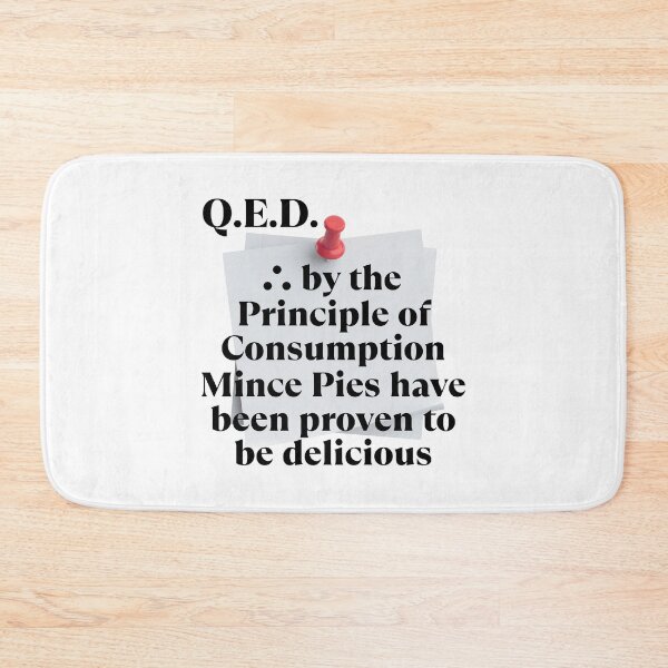 Item preview, Q.E.D. Mince Pies are Delicious. designed and sold by MPC-Mince-Pies.