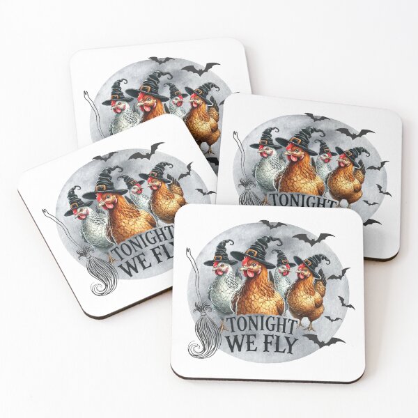 Item preview, Tonight We Fly, Funny Witchy Chicken Halloween Design designed and sold by LEYGRAA.