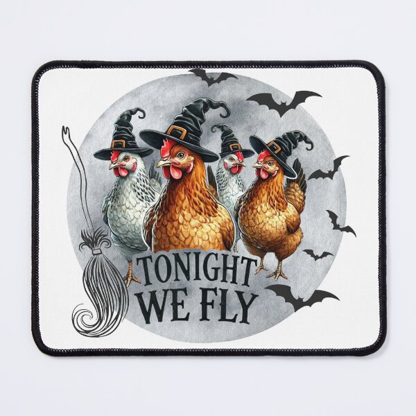 Item preview, Tonight We Fly, Funny Witchy Chicken Halloween Design designed and sold by LEYGRAA.