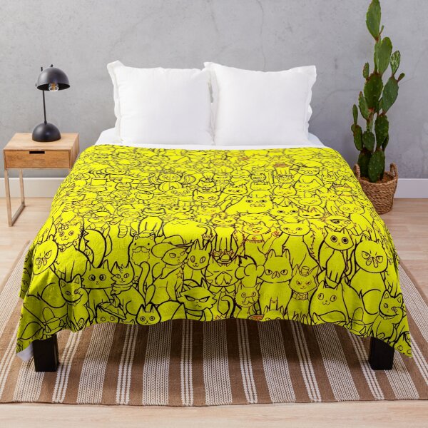 Item preview, Crazy Cat Pattern Yellow designed and sold by JurassicParkans.