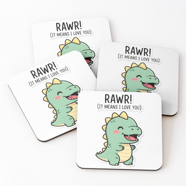 Item preview, Dinosaur 'RAWR!' Sticker designed and sold by Atu Art.