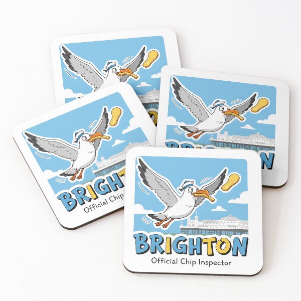 Item preview, Official Chip Inspector - Funny UK Seaside Seagull Gift designed and sold by Digital Dreams Arts.