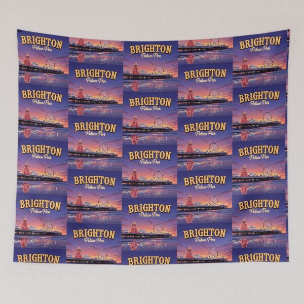 Item preview, Vintage Brighton Pier Neon Lights Illustration designed and sold by Digital Dreams Arts.