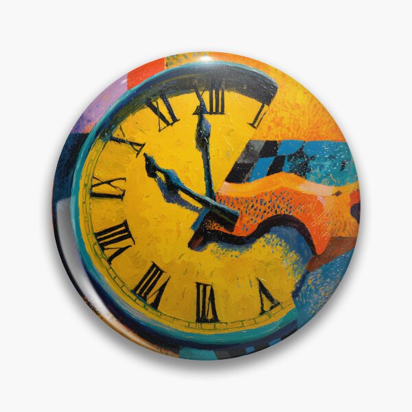 Item preview, Dance of Time - A Vibrant Surreal Celebration of Clocks Color and Energetic Geometry designed and sold by OlfactoART Studio.