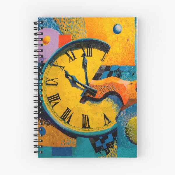 Item preview, Dance of Time - A Vibrant Surreal Celebration of Clocks Color and Energetic Geometry designed and sold by OlfactoART Studio.