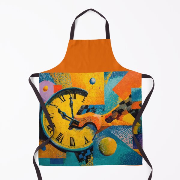 Item preview, Dance of Time - A Vibrant Surreal Celebration of Clocks Color and Energetic Geometry designed and sold by OlfactoART Studio.