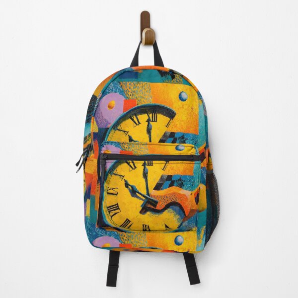 Item preview, Dance of Time - A Vibrant Surreal Celebration of Clocks Color and Energetic Geometry designed and sold by OlfactoART Studio.