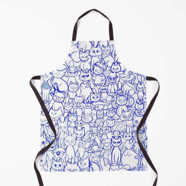Item preview, Crazy Cat Pattern Blue Lines designed and sold by JurassicParkans.