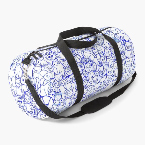 Item preview, Crazy Cat Pattern Blue Lines designed and sold by JurassicParkans.