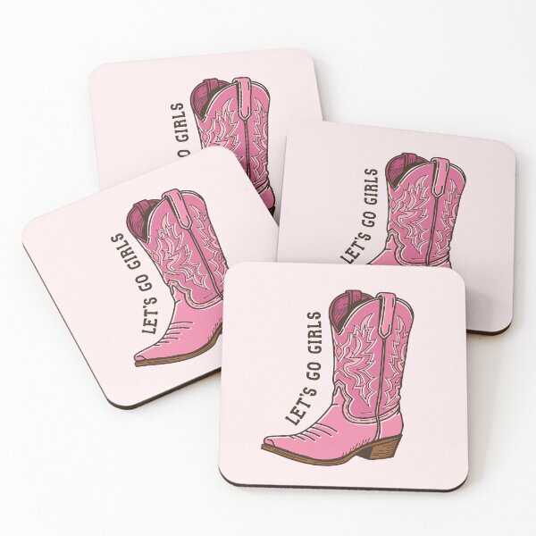 Item preview, Let’s go girls | Pink cowgirl boot designed and sold by MamSelle.
