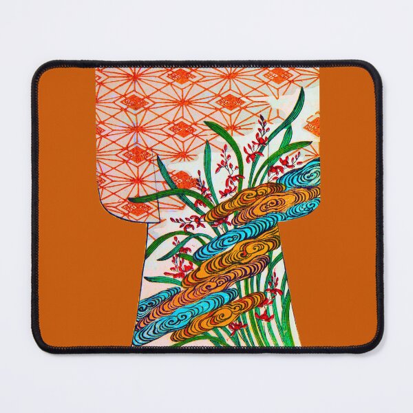 Item preview, Golden Swirls and Scarlet Blossoms designed and sold by WheelieGdArt.