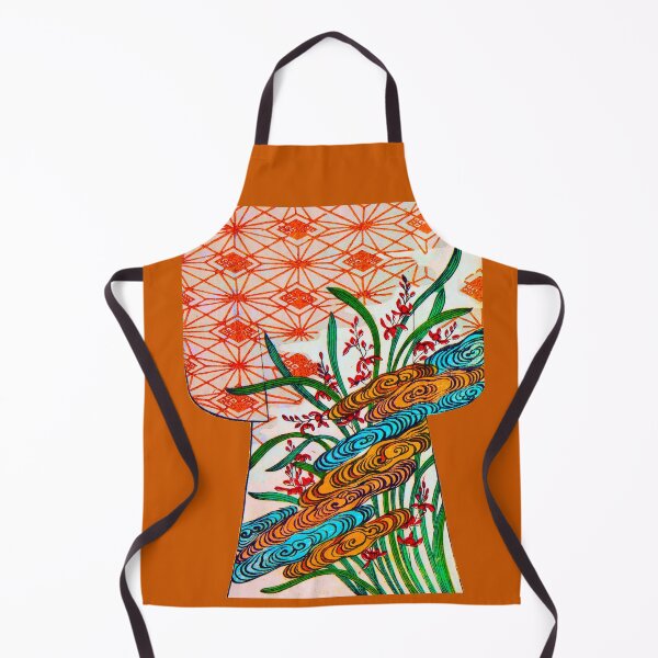 Item preview, Golden Swirls and Scarlet Blossoms designed and sold by WheelieGdArt.