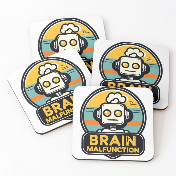 Item preview, Brain Malfunction Retro Robot Logo designed and sold by pixelprodigy04.