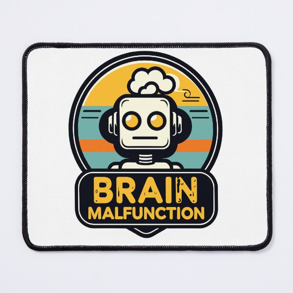 Item preview, Brain Malfunction Retro Robot Logo designed and sold by pixelprodigy04.