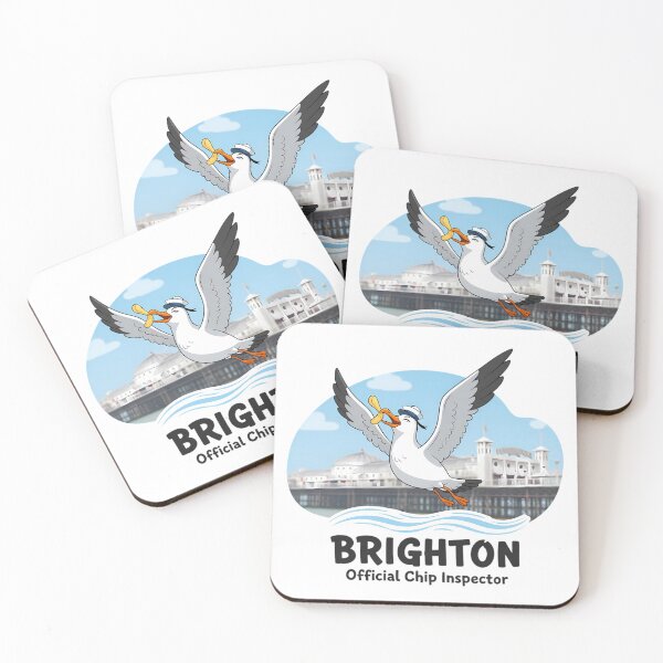 Item preview, Official Chip Inspector - Funny UK Seaside Seagull Gift designed and sold by Digital Dreams Arts.