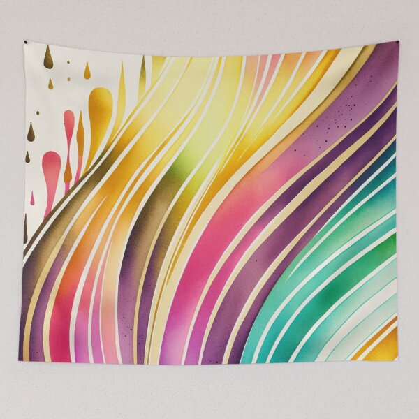 Item preview, Watercolor RAINBOW - Art Deco - PATTERN - Gold Leaf - Rainbow - Art Styles  designed and sold by CleverCulture.
