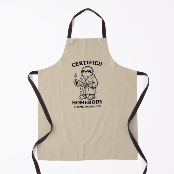Item preview, CERTIFIED HOMEBODY CFS/ME Awareness - Sloth in Robe Eating - Black designed and sold by Darling DeDe.